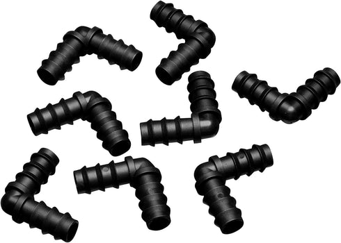 Maitys 8 Pieces Drip Irrigation Fittings Tee Connectors 1/2 Inch Irrigation Tubing Garden Hose Coupler Barbed Connector Plastic Soaker Hose Connec...