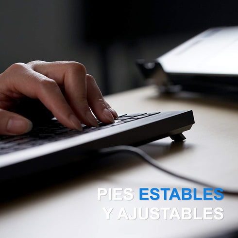 Perixx PERIBOARD-426ES Mini Teclado con Cable USB - Negro - QWERTY Español,Black...