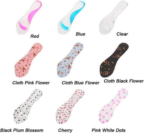 High Heel Insoles Inserts,3/4 Gel Cushion Pads Relief Pain High Arch Support Shoe Insole Flat Soles for Women High Heel Sandals Boots(Clear)...