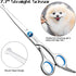 Professional Dog Grooming Scissors with Safety Round Tips, 5 in 1 Dog Grooming Scissors Kit, 4CR Stainless Steel Professional Pet Grooming Shears ...