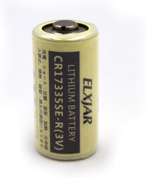 elxjar (2-Pack) 3V CR17335SE 2/3A Lithium Manganese Dioxide Battery, Replacement for Sanyo/FDK CR17335SE...