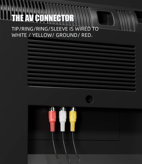 3.5 mm to RCA AV Camcorder Video Cable,3.5mm 18 TRRS Male to 3 RCA Male Plug Adapter Cord for TV,Smartphones,MP3, Tablets,Speakers,Home Theater - ...