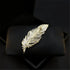 Gold Rhinestone Feather Brooch Pin for Women Men Fashion Crystal Delicate Leaf Brooch Lapel Pins Elegant Dress Accessories Jewelry Boutonniere Cor...