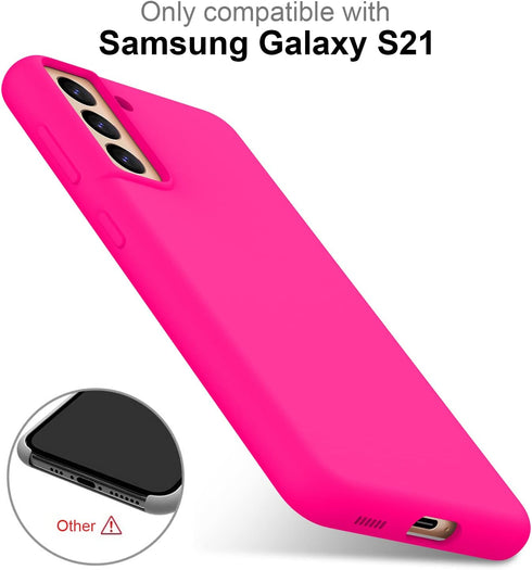 DEENAKIN Compatible with Samsung Galaxy S21 Case,Soft Flexible Silicone Gel Rubber Bumper Cover,Slim Fit Full Body Shockproof Protective Phone Cas...