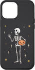 iPhone 12 Pro Max Funny Halloween Skeleton Holding Jack-O-Lantern Pumpkin Case...