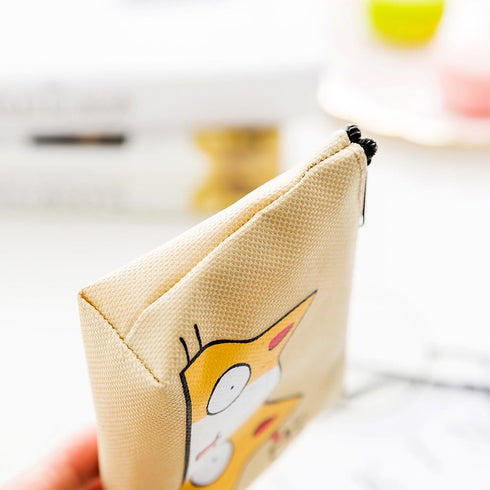 Oyachic 4 Packs Cute Coin Purse Cat Change Pouch Vintage Canvas Zipper Wallets Women Clutch Mini Bag Christmas Birthday Bag Clasp Closure...