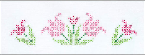 Jack Dempsey JDN1600.296 Pillowcase Perle XX Tulips , White...