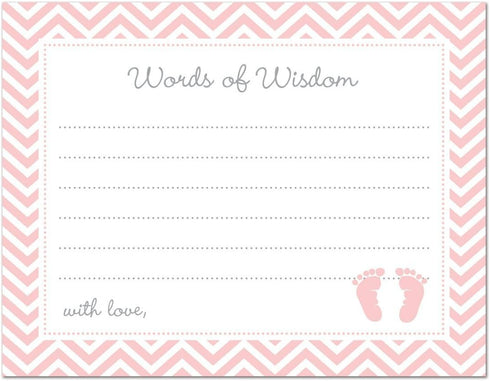 MyExpression.com 48 Cnt Pink Baby Feet Footprint Advice Cards...