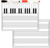 9"X12" Lapboard Double Sided Musical Notes whiteboard for Kids Students, Dry Erase Music Staff White Boards, Musicians and Home with Two Markers...
