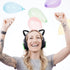 RUKUHOT Cute Cat Ears Headphone Attachment,Adjustable Design Fit for Logitech G PRO HypreX Cloud/Cloud Flight Headphones and More,Cosplay Kitten E...
