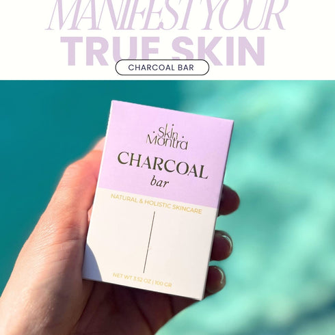 SKIN MATRA - Holistic & Natural Charcoal Bar - Handmade Skincare with Activated Charcoal, Organic Olive Oil & Coconut Oil - Cleanses and Gently Ex...