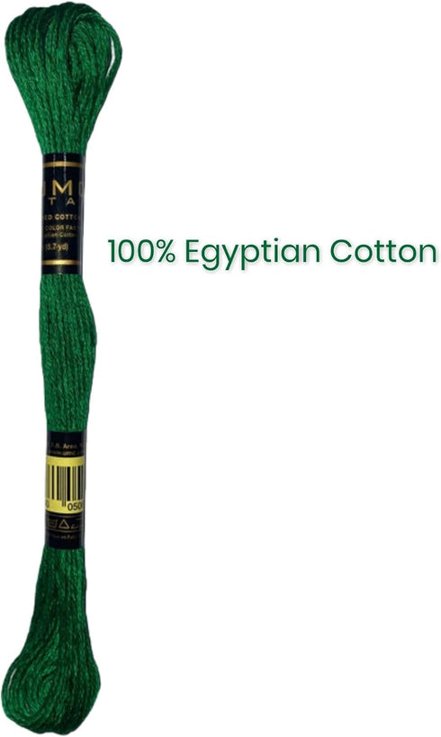 Embroidery Floss | 100% Egyptian Cotton | 24 Pieces 4 Essential Colours Premium Skeins | Oeko-TEX Certified Cross-Stitch Stranded Cotton | 6 Red 6...