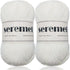4Ply Acrylic Soft Yarn 2 Balls 1Pack, 2 Pcs Crochet Yarn Total 100g (3.4oz) / 260m (280Yds), Crocheting/Knitting #4 Medium Yarns, Worsted Beautifu...