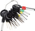 Terminal Removal Tool, 18Pcs Car Wire Harness Plug Terminal Extractor Pick Connector Crimp Pin Back Needle Remove Tool Terminal Removal Tool Kit W...