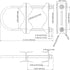 Double Antenna Mount Clamp U-Bolt Mounting Hardware Antenna Mast Clamp V Jaw Bracket Accessories Anti-Rust Finished for TV CB Ham Outside Home Ant...