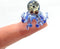 Octopus Tiny Micro Figurines Hand Blown Color Glass Art Animals Collectible Gift Home Decor (Marble Blue)...