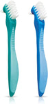 GUM Denture Brush - Dual Headed Hard Bristle Toothbrush for Dentures & Acrylic Retainers - Dentist Recommended Denture Cleaner (Pack of 1)...