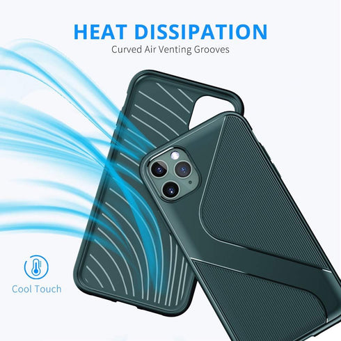 Compatible with iPhone 11 Pro Case, Protective Non-Slip TPU Case with Grips, Anti Scratch Shockproof Drop Resistant Full Body Soft Cover for iPhon...