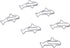 100 Count Shark Shaped Paper Clips Great for Paper Clip Collectors or Office Gift - Comes in Round Tin with Lid and Gift Box (Gray)...