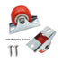 1 inch Rigid No-Swivel Plate Casters Small Rubber Wheels for Furniture and Workbench 6 Packs(Free Screws), Red (PVC)...