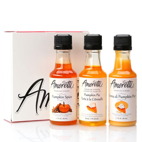 Amoretti Premium Syrups Pumpkin 3 Pack (50ml)...