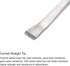 uxcell Wood Chisels Carving Knife, 10mm Chrome Plated 45# Carbon Steel Curved Straight Tip Woodworking Hand Tool Graver 165mm (6.5-Inch) Length, 2...