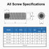 MroMax 50Pcs M3 x 4mm Flat Set Screw, 304 Stainless Steel Internal Hex Allen Head Drive Cup Point Set Screws Silver Socket Grub Screws for Towel R...