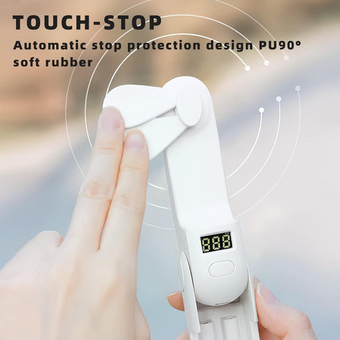 Mini Handheld Fan, Portable Fan 3 IN 1 2000mAh, Battery Operated Fan with LED Display as Phone Holder, Hand Fan USB Rechargeable for Outdoor Trave...