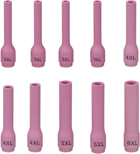 RIVERWELD TIG Alumina Nozzles Ceramic Cups Long Assorted Size Kit 796F74 (#3XL 3/16") 796F75 (#4XL 1/4") 796F76 (#5XL 5/16") 796F77 (#6XL, 3/8") O...