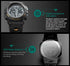 Gosasa Men 's Large Face Digital Outdoor Sports Waterproof Watch LED Luminous Alarm Stopwatch Simple Army...