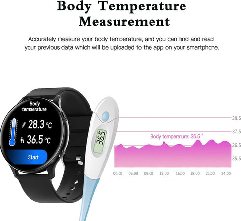 Smartwatch For Men And Women. 1.32'' Touch Screen Fitness Tracker With 20+ Sports Modes, Ip67 Waterproof Smartwatch With Heart Rate/Sleep Monitor/...