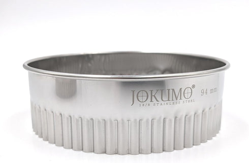 11 Piece Graduated Sizes Fluted Edge Round Pastry/Cookie Cutter Set Heavy Duty 18/8 304 Stainless Steel – Metal Engrave Size –Tin Storage Box for ...