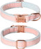 Dog Collar,Metal Buckle Pet Collar Suede Dog Collar Soft&Comfy Adjustable Pet Gift Collars with Bow for Small Medium Large Dogs (Small, Pink&Blue)...