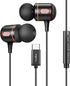 USB C Headphones, USB Type-C Wired Earphones in-Ear Earbuds Headset with Mic and Volume Control Compatible with iPhone 15 Pro Max Plus, iPad Pro, ...