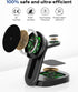 KPON 3 in 1 Wireless Charging Station for Apple Mag-Safe, Magnetic Wireless Charger Stand Foldable for Multiple Devices,Travel Charging Dock for i...
