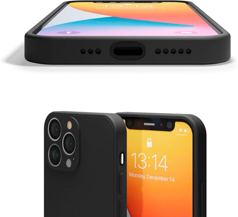 Shockproof Case for iPhone 13 Pro 6.1-Inch, Ultra Slim Protective Liquid Silicone Matte Finish Phone Case with Soft Anti-Scratch Microfiber Lining...