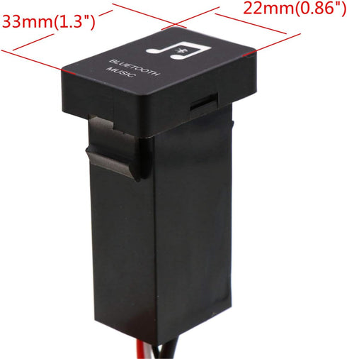 Car Bluetooth Music Adapter Module Panel Installation AUX Output Use for Toyota,Camry,Corolla,Yaris,RAV4,Reiz,Land Cruiser...