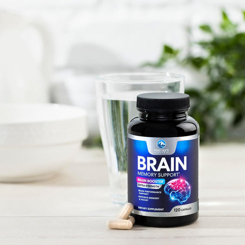 Brain Supplements for Memory and Focus, Nootropic Support for Concentration, Clarity, Energy, Brain Health with Bacopa, Cognitive Vitamins, Phosph...