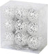SLEETLY White Ornaments for Farmhouse Christmas Tree Holiday Xmas Decorations for Christmas - Shatterpoof Plastic 2.36 inch Clear Swirl, Ornament ...