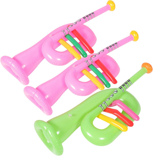 IMIKEYA 3pcs Inflatable Musical Instrument Instruments for Kids Music Decor Inflatable Toy Music Party Decoration Portable Inflation Instrument Bl...