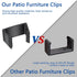 8 PCS Outdoor Furniture Clips, Wicker Sectional Patio Furniture Clips, Wicker Furniture Clamps Connectors, Connect Sectional Patio Couch Furniture...