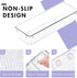 HOUSE DAY Desk Drawer Organizer Bins 8 PCS, 9*3*2" Clear Drawer Organizers with Silicone Pads, Vanity Organizers and Storage, Non Slip Plastic Dra...