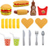 Pretend Play Fast Food Set, Play Food for Kids Kitchen - Play Kitchen Accessories - Toy Foods with Play Burger and Hot Dog Plastic Food for Preten...