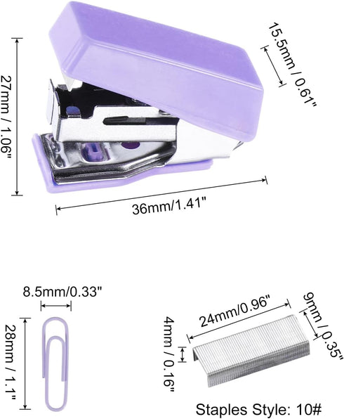 PATIKIL Stapler Set, Metal Portable Desktop Office Stationery Accessories No Jams Stapler with 400 Staples 20 Clips for Business Desk Home, Classr...