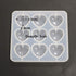 Heart Shape Epoxy Mold Silicone Mold 9Pcs 3 x 2.8cm Resin Love Heart Shape DIY Craft for Keychain Making, 1cm Depth...