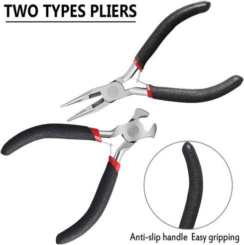 2 Pack Zipper Repair Kit Zipper Install Pliers Tool to Replacement Zipper, Hand Fix A Zipper Tool...