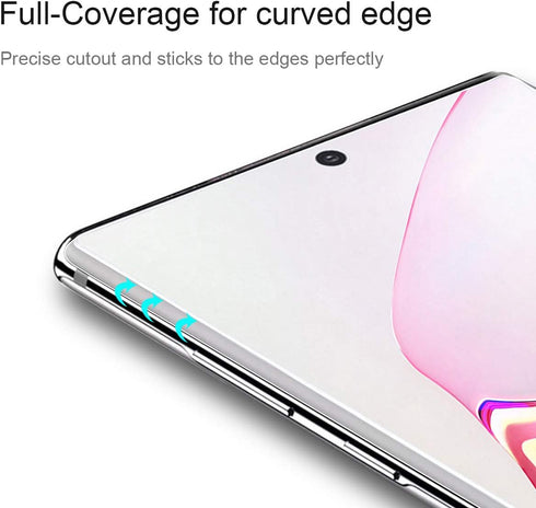 (3 Pack) TPU Screen Protector Compatible for Samsung Galaxy Note 10 Plus 10+ 5G (2019) High Definition Edge to Edge (Full Coverage) Anti-Scratch B...