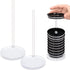 2 Pcs Acrylic Tumbler Lid Organizers,Storage Rack Water Bottle Lid Holder Vertical,Storage Up to 24 Cup Lid,Tumbler Lid Storage Rack for Kitchen C...