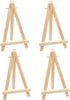 4pcs Mini Wood Display Easels, Small Table Top Easels, Artist Triangle Easels for Displaying Canvas Paintings, Weddings, Business Cards, Photos, C...