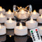 Remote Candles, 12PCS Flameless Tea Lights Candles Battery Operated with Timer, 400+Hours Remote Control LED Tea Lights Votive Candles for Holiday...